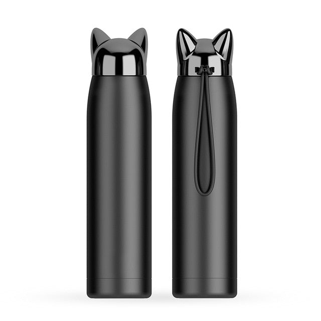 HQ 320ml/11oz Double Wall Thermos Water Bottle Stainless Steel and Vac –  The Purrfect Cat Shop