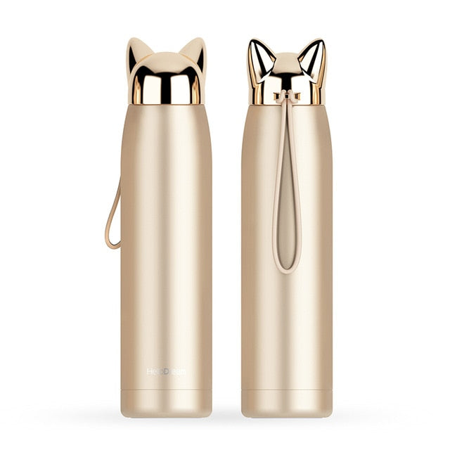 320ml 11oz Cat Ears Double Wall Hot Water Stainless Steel Thermos Bott –  The Purrfect Cat Shop