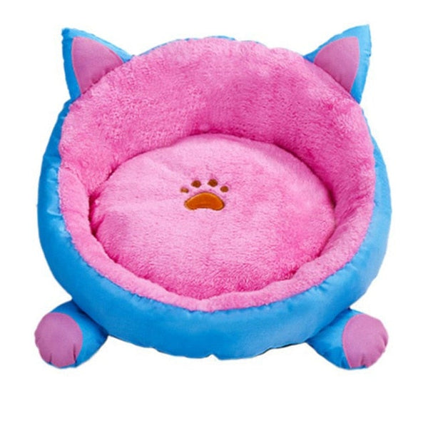 Cat Head Plush Cat Sleeper Bed