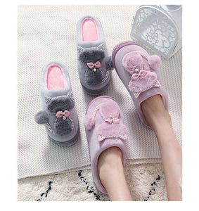 Women Cotton slippers Cute Cat Slippers Ladies Platform