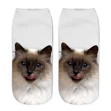 Cotton and Polyester Breathable Cat Themed Printed Socks