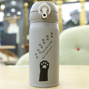 350ml Cartoon Cat Thermos Mug Cute Portable Stainless Steel Vacuum Flasks Thermal Water Bottle or Tumbler Thermocup