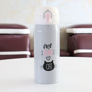 One love cat thermos