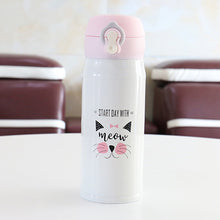 Start your day with Meow cat thermos