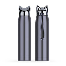HQ 320ml/11oz Double Wall Thermos Water Bottle Stainless Steel and Vacuum  Cat Ear Thermal for your Coffee, Tea, and other drinks.