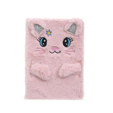 Fuzzy Plush Cat Notebooks