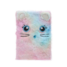 Fuzzy Plush Cat Notebooks