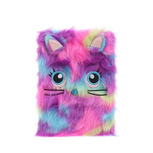 Fuzzy Plush Cat Notebooks