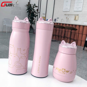 280/380ml Cat earred Stainless steel insulated Thermal Flask