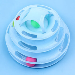 Plastic Cat Training Toy with Ball