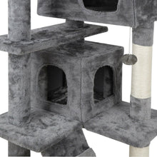53" Cat Tree Scratching Condo Kitten Activity Tower Playhouse W/ Cave & Ladders