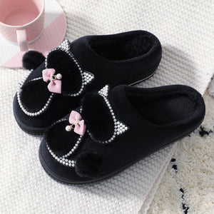 Women Cotton slippers Cute Cat Slippers Ladies Platform