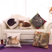 Variety of cat printed themed cat pillow covers